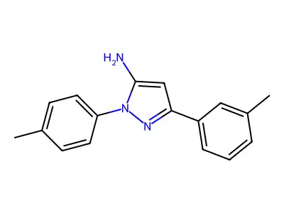 3-(3-methylphenyl)-1-(4-methylphenyl)-1H-pyrazol-5-amine structure