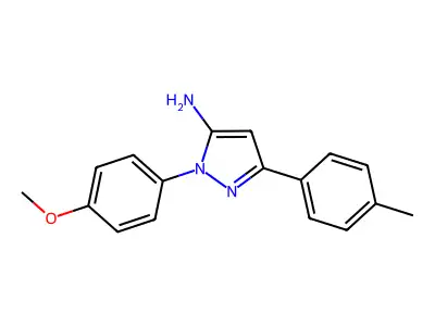 1-(4-Methoxyphenyl)-3-(4-methylphenyl)-1H-pyrazole-5-amine structure