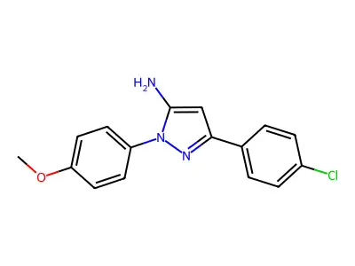 3-(4-Chlorophenyl)-1-(4-methoxyphenyl)-1H-pyrazol-5-amine structure