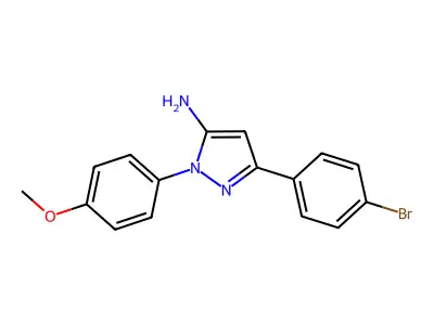3-(4-Bromophenyl)-1-(4-methoxyphenyl)-1H-pyrazol-5-amine structure