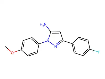 3-(4-Fluorophenyl)-1-(4-methoxyphenyl)-1H-pyrazol-5-amine structure