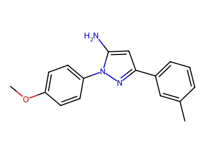 1-(4-Methoxyphenyl)-3-(3-methylphenyl)-1H-pyrazol-5-amine structure