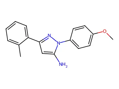 1-(4-Methoxyphenyl)-3-(2-methylphenyl)-1H-pyrazol-5-amine structure