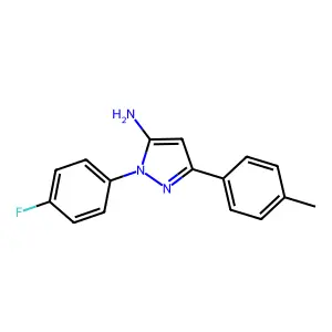 1-(4-Fluorophenyl)-3-(4-methylphenyl)-1H-pyrazol-5-amine structure