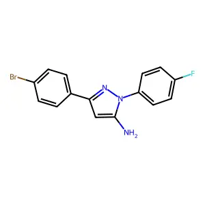 3-(4-Bromophenyl)-1-(4-fluorophenyl)-1H-pyrazol-5-amine structure