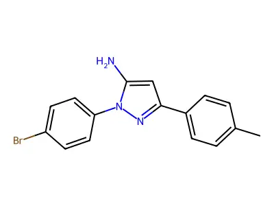 1-(4-Bromophenyl)-3-(4-methylphenyl)-1H-pyrazol-5-amine structure