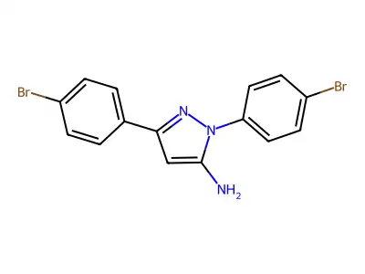 1,3-Bis(4-bromophenyl)-1H-pyrazol-5-ylamine structure