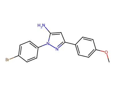 1-(4-Bromophenyl)-3-(4-methoxyphenyl)-1H-pyrazol-5-amine structure