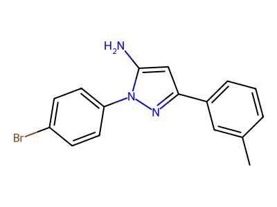 1-(4-Bromophenyl)-3-(3-methylphenyl)-1H-pyrazol-5-amine structure