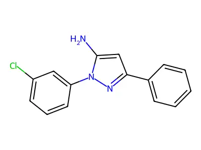 1-(3-Chlorophenyl)-3-phenyl-1H-pyrazol-5-amine structure