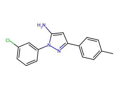 1-(3-Chlorophenyl)-3-(4-methylphenyl)-1H-pyrazol-5-amine structure