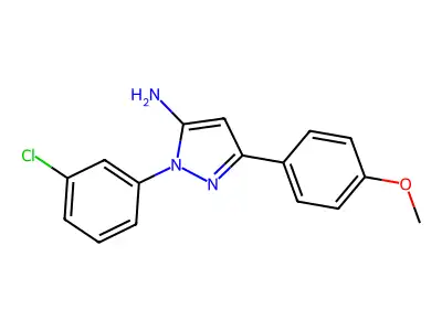 1-(3-Chlorophenyl)-3-(4-methoxyphenyl)-1H-pyrazol-5-amine structure