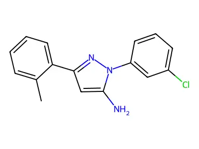 1-(3-Chlorophenyl)-3-(2-methylphenyl)-1H-pyrazol-5-amine structure