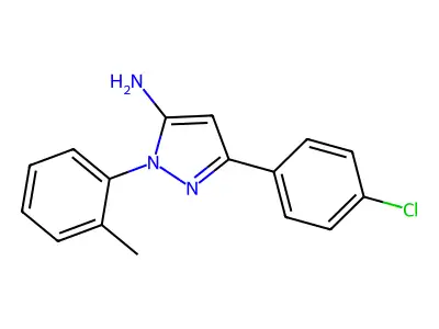 3-(4-Chlorophenyl)-1-(2-methylphenyl)-1H-pyrazol-5-amine structure