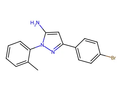 3-(4-Bromophenyl)-1-(2-methylphenyl)-1H-pyrazol-5-amine structure
