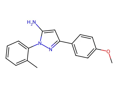 3-(4-Methoxyphenyl)-1-(2-methylphenyl)-1H-pyraole-5-amine structure