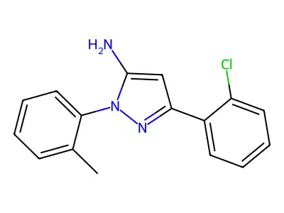 3-(2-Chlorophenyl)-1-(2-methylphenyl)-1H-pyrazol-5-amine structure