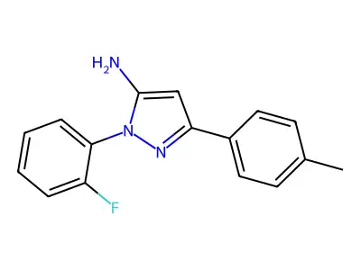 1-(2-Fluorophenyl)-3-(4-methylphenyl)-1H-pyrazol-5-amine structure