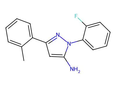 1-(2-Fluorophenyl)-3-(2-methylphenyl)-1H-pyrazol-5-amine structure