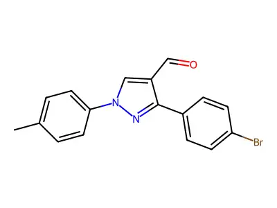 3-(4-Bromophenyl)-1-(4-methylphenyl)-1H-pyrazole-4-carbaldehyde structure