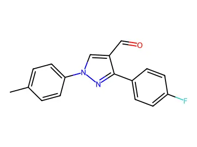 3-(4-Fluorophenyl)-1-P-tolyl-1H-pyrazole-4-carbaldehyde structure