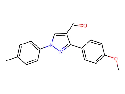 3-(4-Methoxyphenyl)-1-P-tolyl-1H-pyrazole-4-carbaldehyde structure