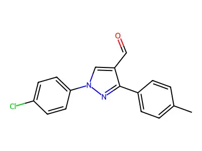 1-(4-Chlorophenyl)-3-(4-methylphenyl)-1H-pyrazole-4-carboxaldehyde structure