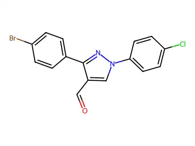 3-(4-Bromophenyl)-1-(4-chlorophenyl)-1H-pyrazole-4-carboxaldehyde structure