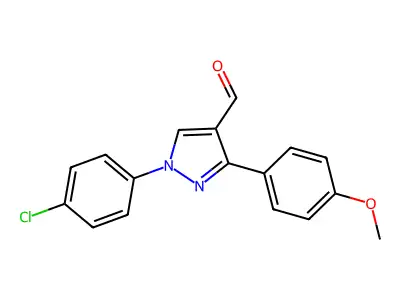 1-(4-Chlorophenyl)-3-(4-methoxyphenyl)-1H-pyrazole-4-carbaldehyde structure