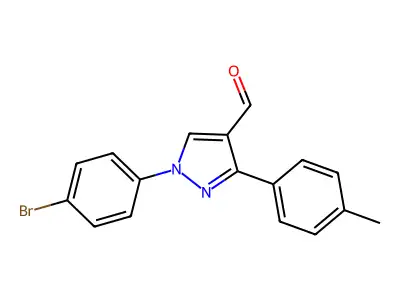 1-(4-Bromophenyl)-3-(4-methylphenyl)-1H-pyrazole-4-carboxaldehyde structure
