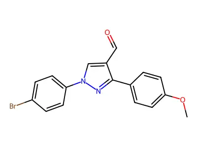 1-(4-Bromophenyl)-3-(4-methoxyphenyl)-1H-pyrazole-4-carbaldehyde structure