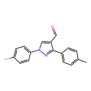 1-(4-fluorophenyl)-3-(4-methylphenyl)-1H-pyrazole-4-carbaldehyde structure