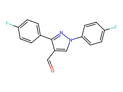 1,3-bis(4-fluorophenyl)-1H-pyrazole-4-carbaldehyde structure