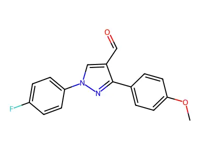 1-(4-Fluorophenyl)-3-(4-methoxyphenyl)-1H-pyrazole-4-carbaldehyde structure