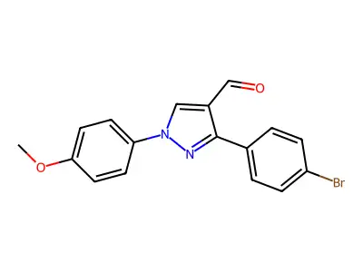 3-(4-Bromophenyl)-1-(4-methoxyphenyl)-1H-pyrazole-4-carbaldehyde structure
