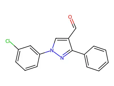 1-(3-Chlorophenyl)-3-phenyl-1H-pyrazole-4-carboxaldehyde structure