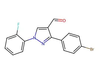 3-(4-Bromophenyl)-1-(2-fluorophenyl)-1H-pyrazole-4-carbaldehyde structure