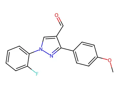 1-(2-Fluorophenyl)-3-(4-methoxyphenyl)-1H-pyrazole-4-carbaldehyde structure
