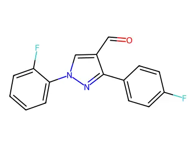 1-(2-Fluorophenyl)-3-(4-fluorophenyl)-1H-pyrazole-4-carbaldehyde structure