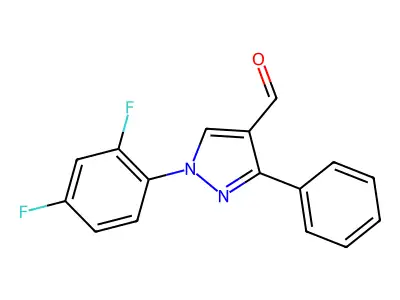1-(2,4-Difluorophenyl)-3-phenyl-1H-pyrazole-4-carbaldehyde structure