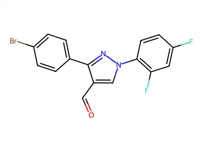 3-(4-Bromophenyl)-1-(2,4-difluorophenyl)-1H-pyrazole-4-carbaldehyde structure