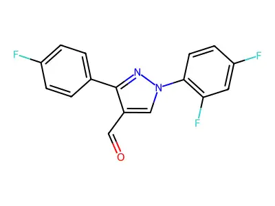 1-(2,4-Difluorophenyl)-3-(4-fluorophenyl)-1H-pyrazole-4-carbaldehyde structure