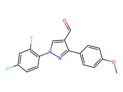 1-(2,4-Difluorophenyl)-3-(4-methoxyphenyl)-1H-pyrazole-4-carbaldehyde structure