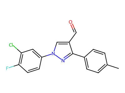 1-(3-Chloro-4-fluorophenyl)-3-(4-methylphenyl)-1H-pyrazole-4-carbaldehyde structure