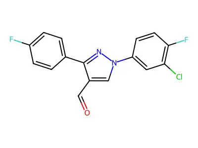 1-(3-Chloro-4-fluorophenyl)-3-(4-fluorophenyl)-1H-pyrazole-4-carbaldehyde structure