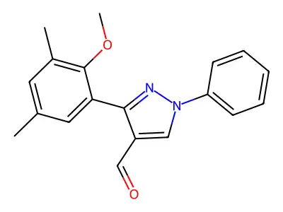 3-(2-Methoxy-3,5-dimethylphenyl)-1-phenyl-1H-pyrazole-4-carbaldehyde structure