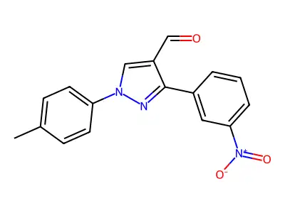 3-(3-Nitrophenyl)-1-P-tolyl-1H-pyrazole-4-carbaldehyde structure