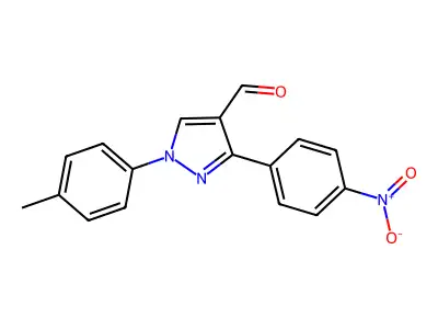 3-(4-Nitrophenyl)-1-P-tolyl-1H-pyrazole-4-carbaldehyde structure