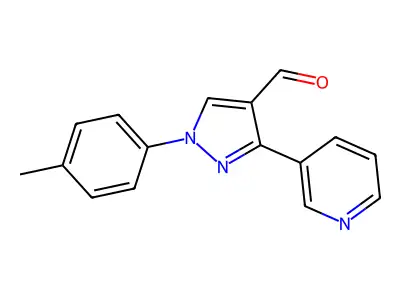 3-(Pyridin-3-YL)-1-P-tolyl-1H-pyrazole-4-carbaldehyde structure
