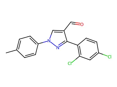 3-(2,4-Dichlorophenyl)-1-(4-methylphenyl)-1H-pyrazole-4-carbaldehyde structure